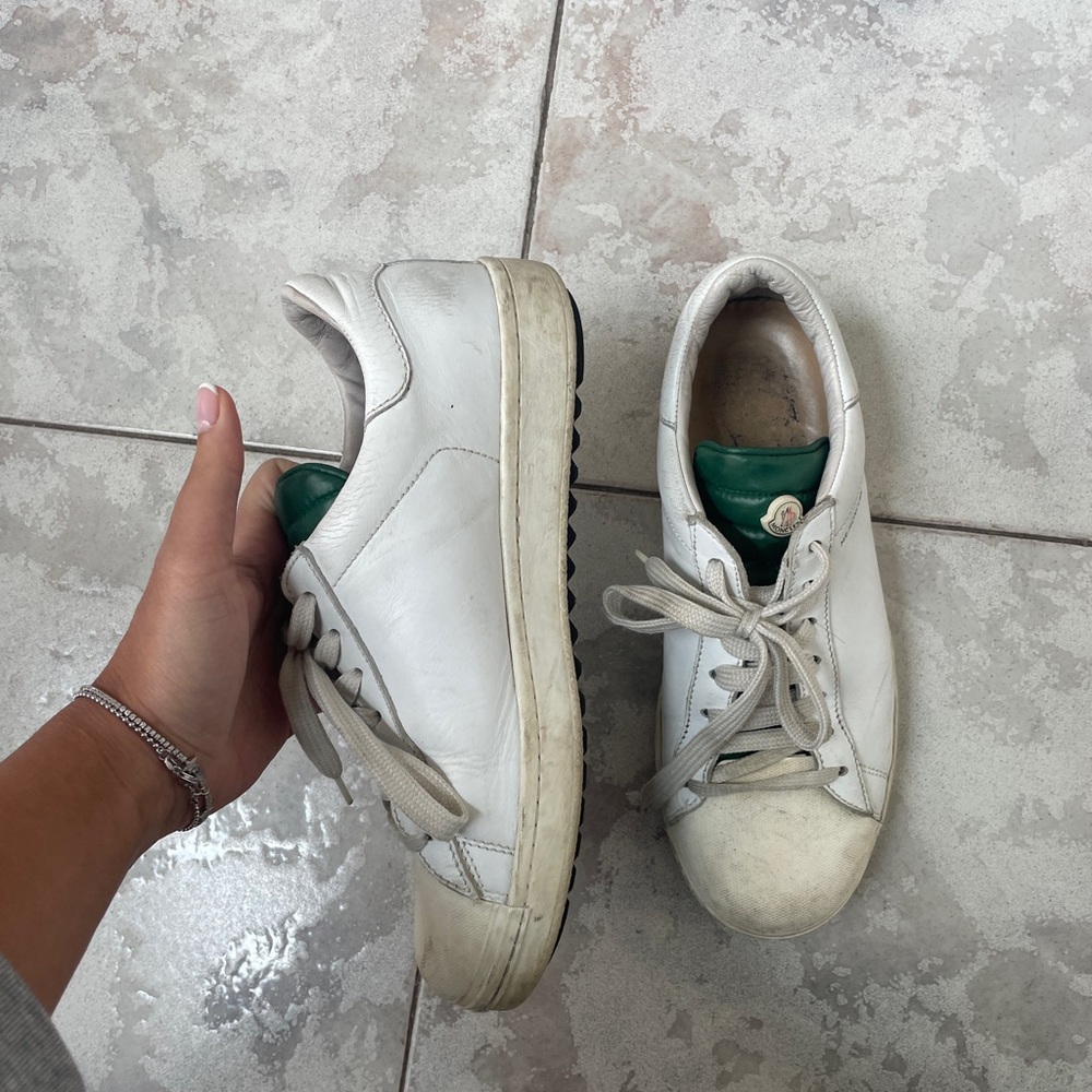 Moncler womens sneakers green with logo size 8 - Picture 4 of 5